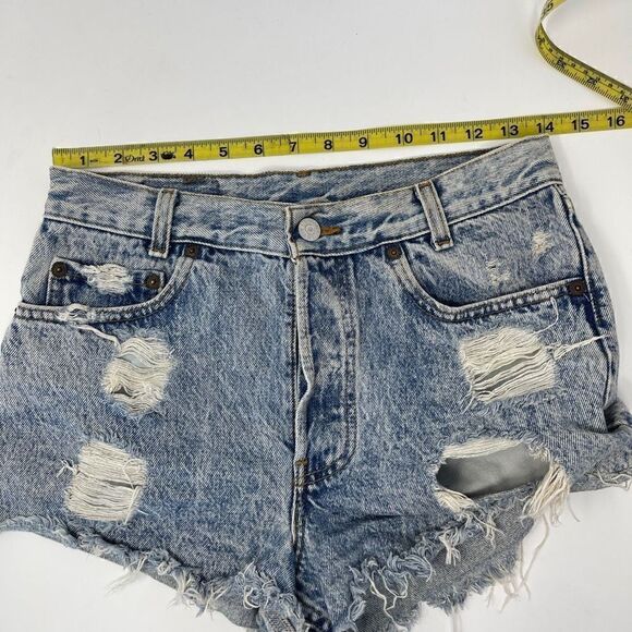 Vintage Levi’s 501 Acid Wash destroyed Shorts Sz 29 - Picture 1 of 6